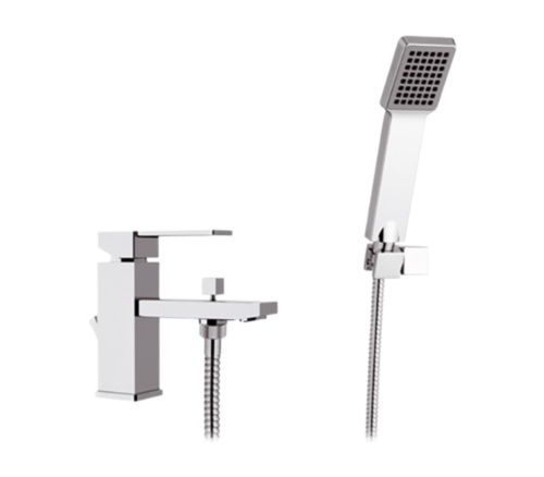 Смеситель Remer Qubika Q03 на борт ванны хром