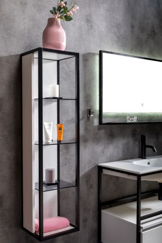 Шкаф-пенал Armadi Art Loft 896-W 30х26х120 подвесной цвет белый