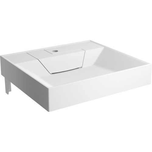 Раковина из литьевого мрамора Stworki Дублин RSD550 60х55 над стиральной машиной цвет белый 1 отверстие под смеситель