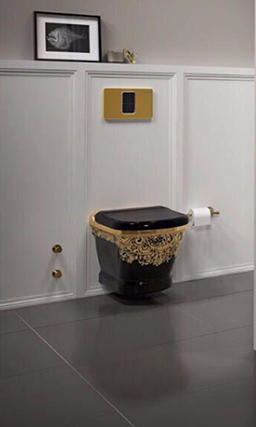 Клавиша смыва механическая Creavit FP8001.04 цвет золото - фото 4