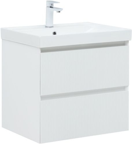 Тумба под раковину Aquanet Альтера 00337154 59х45х52 подвесная цвет белый