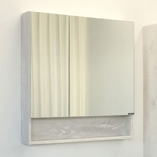 Зеркало-шкаф Comforty Никосия 00004138838CF 80х14х80 подвесной цвет дуб белый