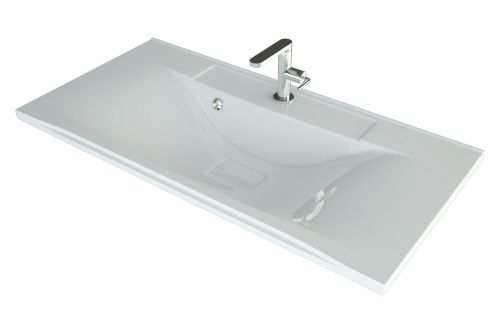 Раковина из литьевого мрамора Uperwood Elen 291120425 90х45 полувстраиваемая цвет белый