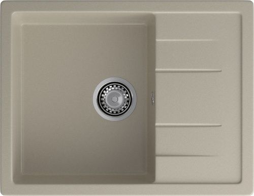 Кухонная мойка Granfest Quadro Q-650L топаз 65х50 цвет серый поверхность матовая