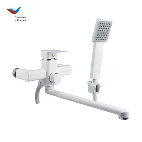 Смеситель для ванны Славен Коттедж СЛ-ОД-Н3Б настенный белый
