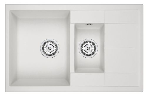 Кухонная мойка Granula 7802, АРКТИК 78х50 цвет светло-серый поверхность матовая