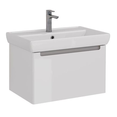 Тумба под раковину LeMark Buno mini LM05BM70T 62х45х39 подвесная цвет белый/серый