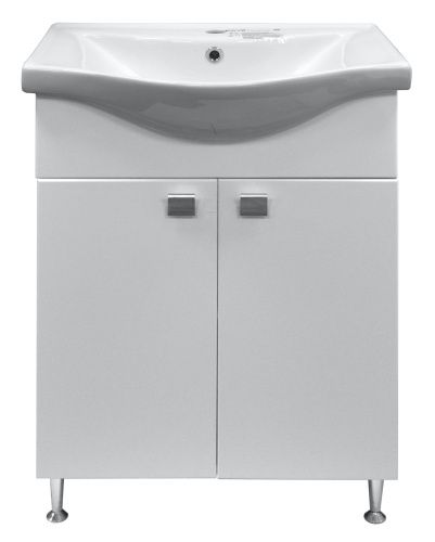 Тумба с раковиной Loranto София CS00079242 60х46х84 напольная цвет белый глянцевый