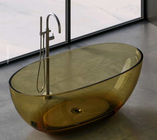 Ванна полиэфирная смола Dea Design Nature DD8628 1650 R9 165х80 отдельностоящая овальная