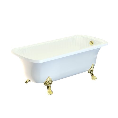 Ванна из искусственного мрамора Migliore OLIVIA 26924 174х80 пристенная прямоугольная с ножками