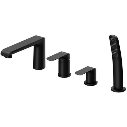 Смеситель Ravak FLAT X070176 на борт ванны черный матовый