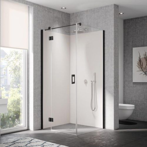 Душевая дверь Kermi Liga LI SNL 09020 3PK 90х200 стекло прозрачное профиль черный матовый