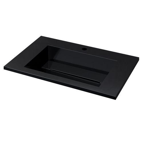 Раковина из литьевого мрамора Uperwood Next Premium RNext70bg 70х45 полувстраиваемая цвет черный