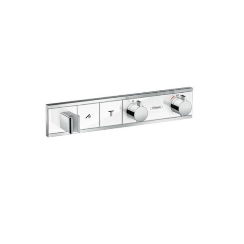Смеситель Hansgrohe RainSelect 15355400 настенный встраиваемый хром/белый с термостатом