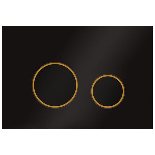 Клавиша смыва механическая KK POL M11 V4 SPP/015/0/K цвет черный/золото