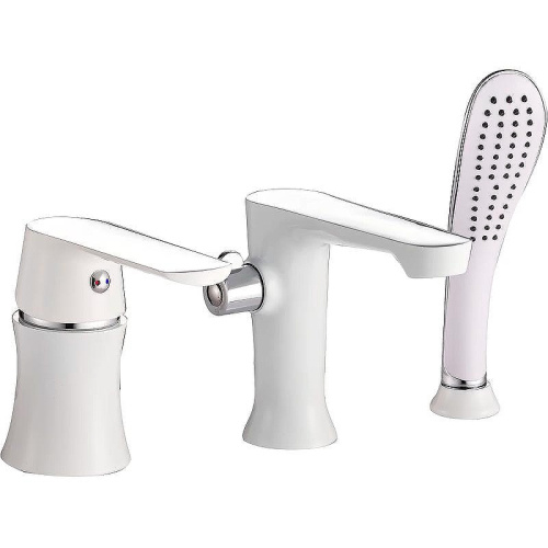 Cмеситель для ванны и душа Haiba HB80804 на борт ванны белый/хром