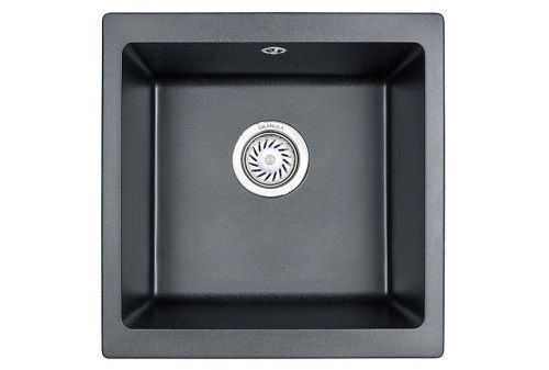 Кухонная мойка Granula 4451, ШВАРЦ 45х46 цвет черный поверхность матовая