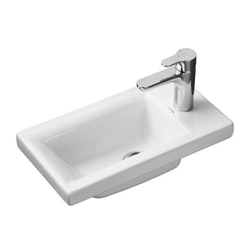 Раковина керамическая Santek Миранда 1WH302500 40х20 встраиваемая цвет белый 1 отверстие под смеситель