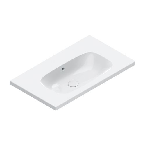 Раковина керамическая Catalano Alvea 80 см 620810001 подвесная цвет белый без отверстий под смеситель