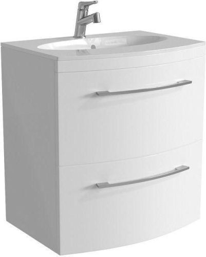 Тумба с раковиной De Aqua Лонг 167119 59х42х64 подвесная цвет белый