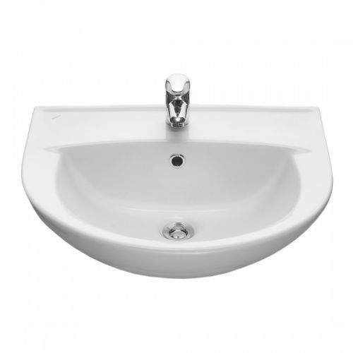 Раковина из сантехнического фарфора Santeri Виктория 131116S0011B0 56х45 подвесная цвет белый 1 отверстие под смеситель