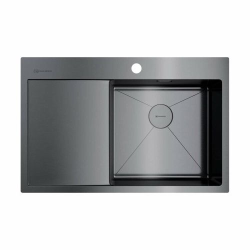 Кухонная мойка Omoikiri Akisame 4973100 78х51 цвет вороненая сталь