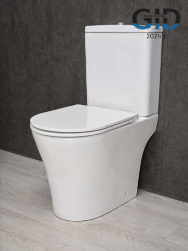 Унитаз напольный с бачком Gid Concavo Tn2124 (62244Y) белый с сиденьем микролифт безободковый