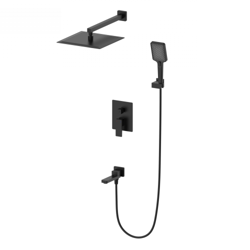 Душевая система Wonzon & Woghand Cube 2.0 WW-88087068-MB встраиваемая в стену цвет черный