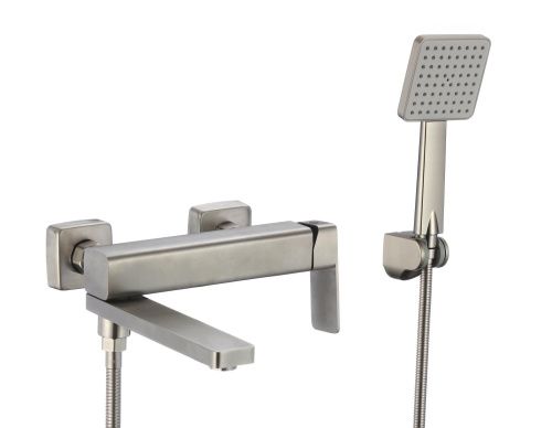 Смеситель для ванны и душа Fmark FS8724-22 настенный сатин