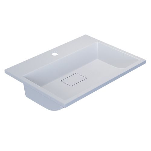 Раковина из литьевого мрамора Uperwood Barsa 2911120345 60х45 полувстраиваемая цвет белый