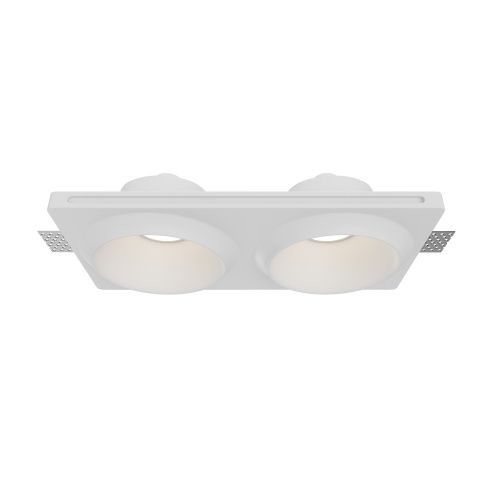 Светильник встраиваемый Maytoni Technical Gyps Modern DL124-GU10-02-TRS-W