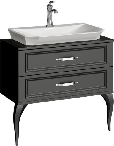 Тумба под раковину Aqwella Y LAD0108BLK 85х41х77 напольная цвет черный