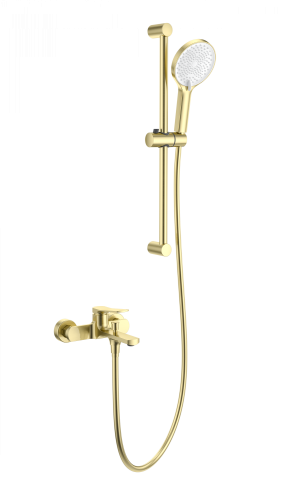 Душевой гарнитур со смесителем Wonzon & Woghand WW-C2036-BG настенный золото