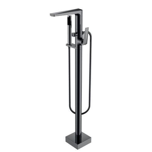 Смеситель Boheme Venturo 379-SGM напольный графит глянцевый