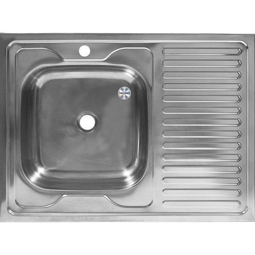 Кухонная мойка Melana 072 t L (*20) 80х60 цвет хром