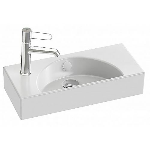 Раковина из сантехнического фарфора Jacob Delafon Odeon Rive Gauche 50 см EGO112-55-00 подвесная цвет белый