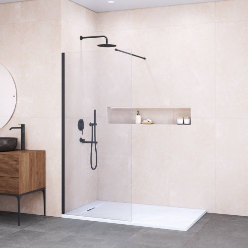 Душевая перегородка RGW Walk In 351001012-14 120х195 стекло прозрачное профиль черный