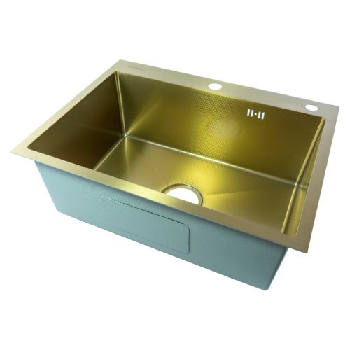 Кухонная мойка Fmark FSC6045C 60х45 цвет золото поверхность матовая
