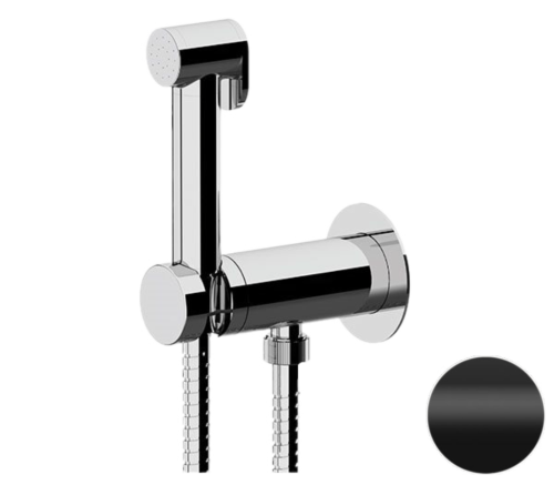 Гигиенический душ со смесителем Remer X61PWNO черный матовый