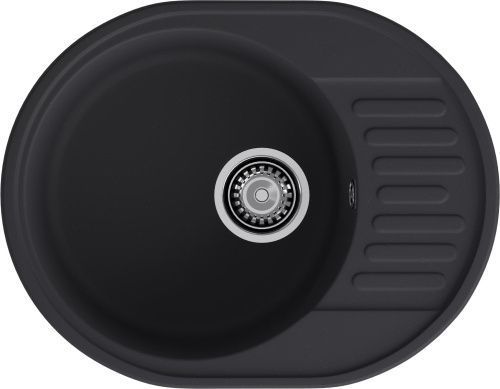Кухонная мойка Granfest Quarz 58 черный 62х48 цвет черный поверхность матовая