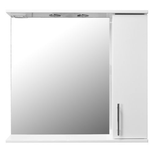 Зеркало-шкаф Loranto Karina CS00086510 80х17х75 подвесной цвет белый глянцевый