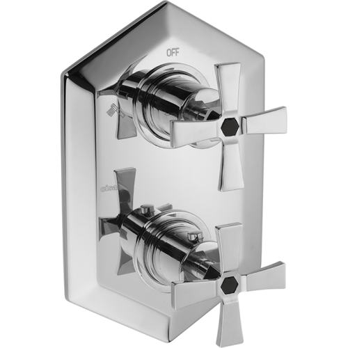 Смеситель для душа Cisal Kartell CX0191006T встраиваемый в стену хром (внешняя часть) с термостатом