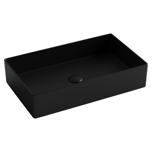 Раковина из сантехнического фарфора Ceramica Nova ELEMENT CN6070MB 60х40 накладная цвет черный без отверстий под смеситель