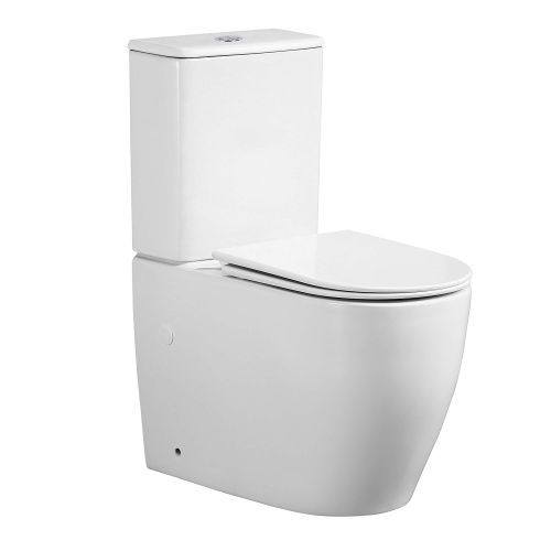 Унитаз-компакт напольный с бачком Azario BONELLE AZ-1229A белый с сиденьем микролифт безободковый смыв торнадо