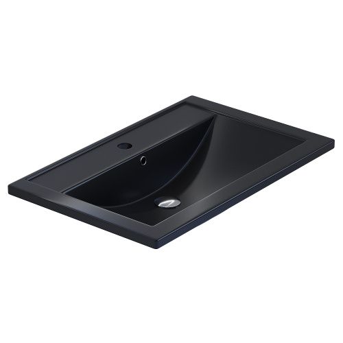Раковина кварцевая Uperwood Foster Quartz 291030034 70х46 полувстраиваемая цвет черный