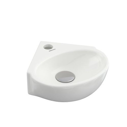 Раковина из сантехнического фарфора Berges Small 182011 30х32 подвесная цвет белый глянцевый 1 отверстие под смеситель