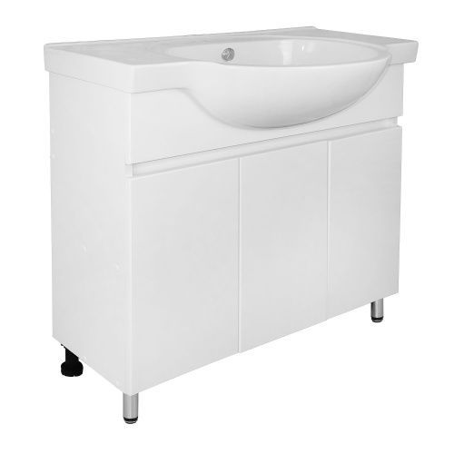 Тумба с раковиной Loranto Ирис CS00093567 80х50х85 напольная цвет белый глянцевый