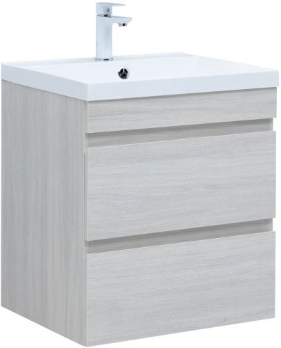 Тумба под раковину Aquanet Нота NEW 00334203 57х47х61 подвесная цвет светлое дерево