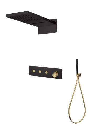 Душевая система Boheme Fusion 130-BG встраиваемая цвет черный