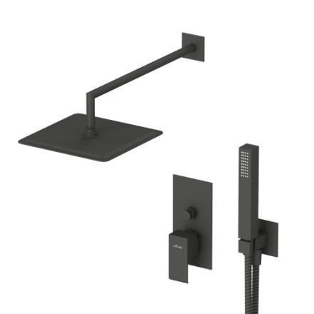 Душевая система Cezares PORTA PORTA-DSIPQ-20-NOP встраиваемая цвет черный матовый